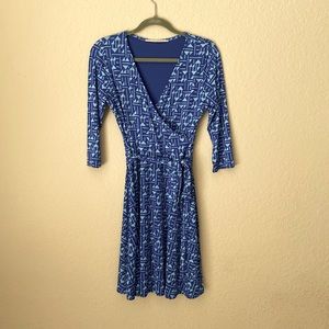 41 Hawthorn blue geometric dress size medium